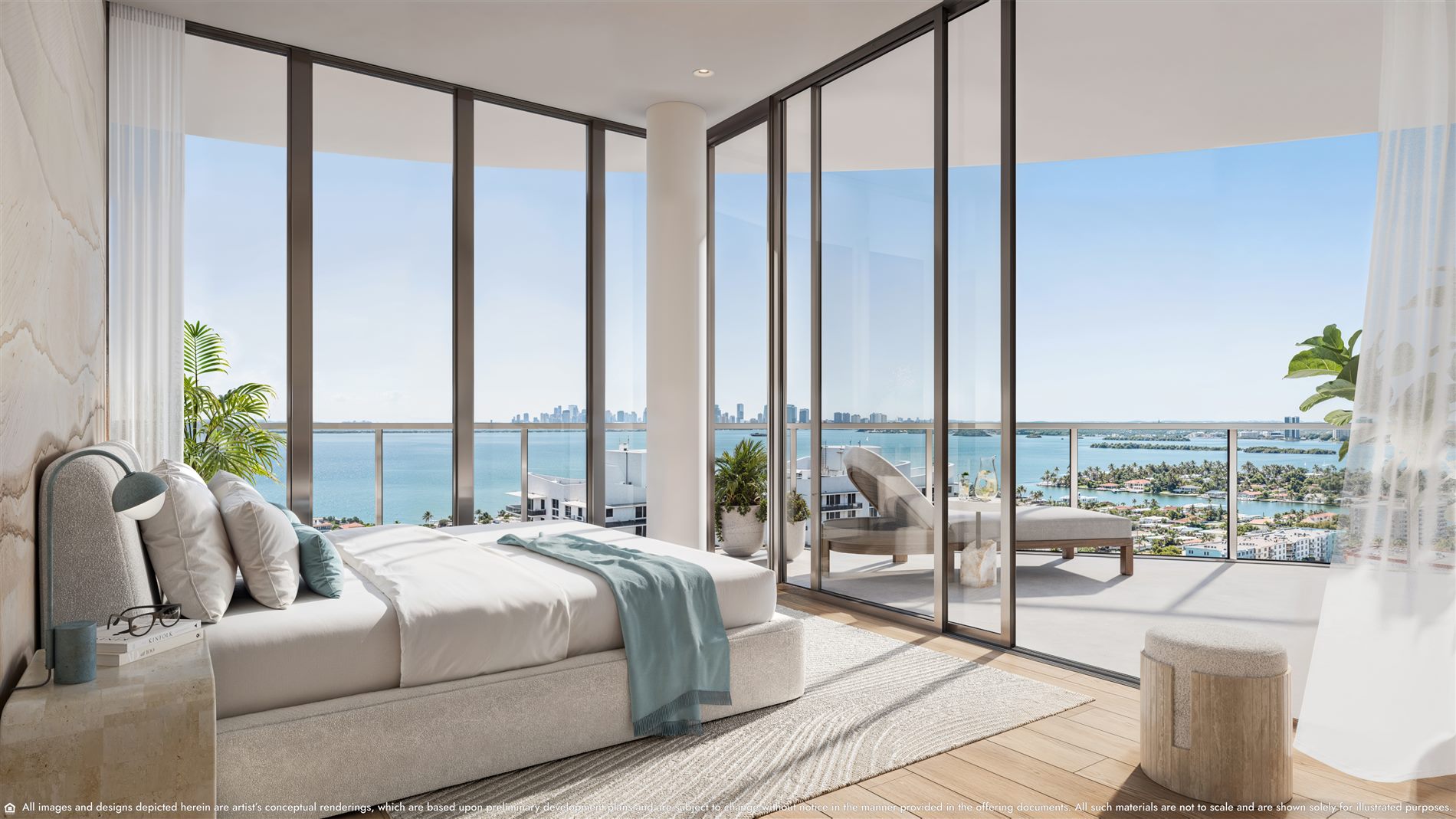 Bay-view bedroom